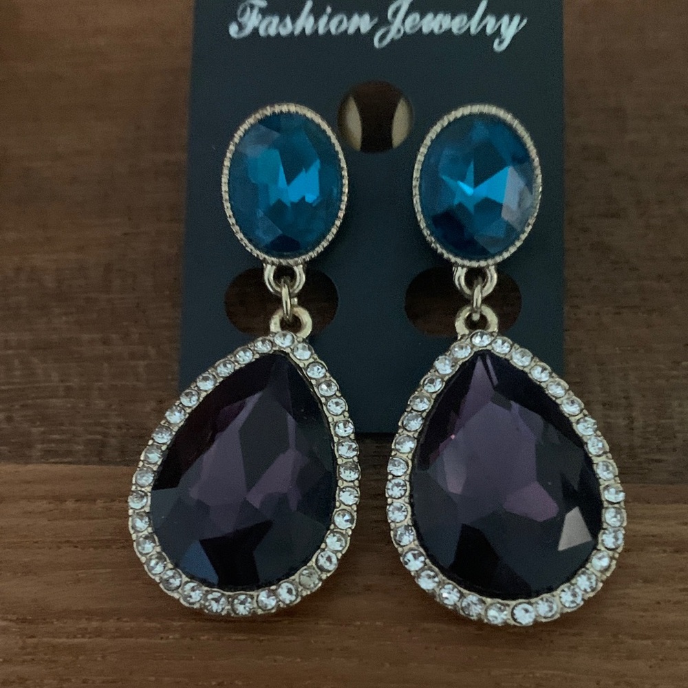 Monet Blue and purple earrings.